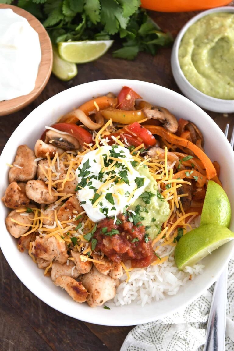 Chicken & Veggie Fajita Bowls – High Protein, Flavorful & Ready Fast