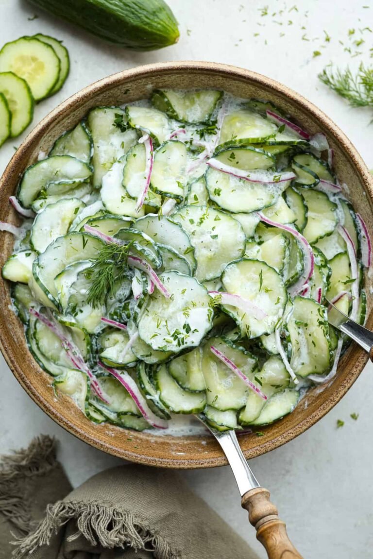 Authentic German Cucumber Salad – Refreshing & Easy Side Dish
