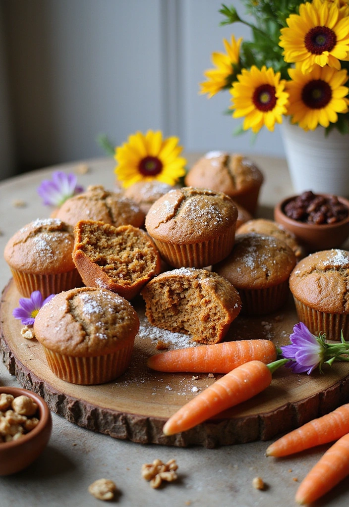 10 Nutritious Healthy Carrot Cake Recipes That Make Guilt-Free Indulgence Possible! - 2. Vegan Carrot Cake Muffins