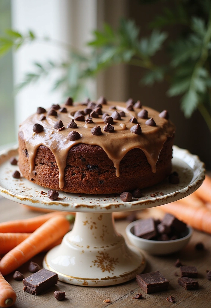 10 Nutritious Healthy Carrot Cake Recipes That Make Guilt-Free Indulgence Possible! - 7. Chocolate Chip Carrot Cake