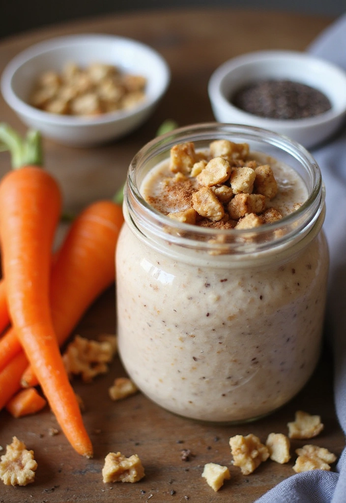 10 Nutritious Healthy Carrot Cake Recipes That Make Guilt-Free Indulgence Possible! - 8. Carrot Cake Overnight Oats