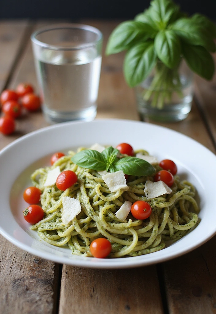 10 Quick Spring Dinner Ideas That Will Impress Your Family (And Save You Time!) - 3. Pesto Pasta with Cherry Tomatoes