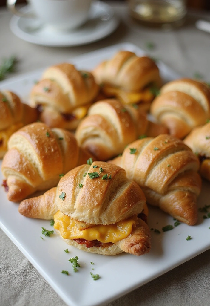 12 Irresistibly Delicious Mother Brunch Ideas That Will Make You the Favorite! - 5. Mini Croissant Sandwiches