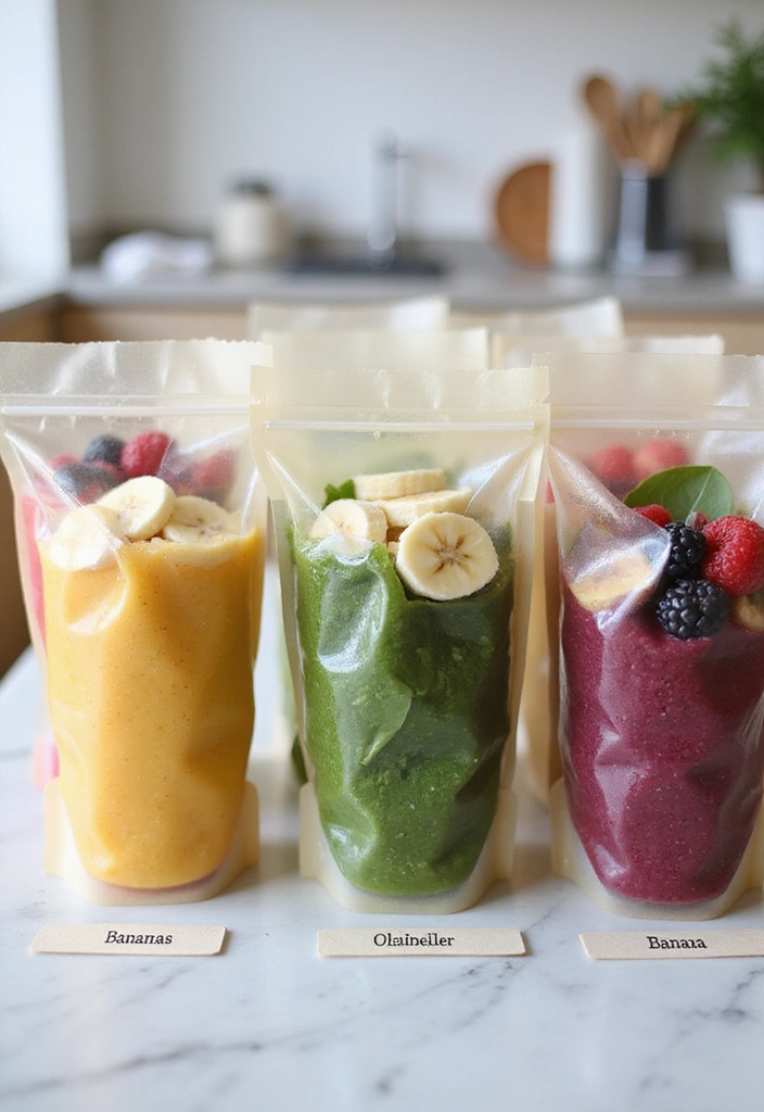 14 Meal Prep Ideas That Make Healthy Eating a Breeze (You’ll Thank Me Later!) - 11. Smoothie Packs