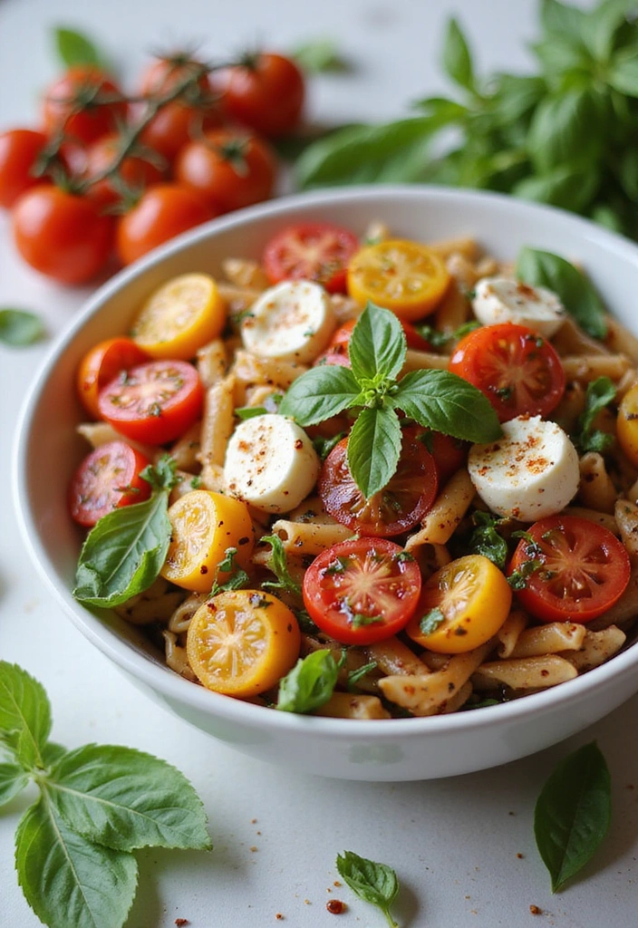 14 Meal Prep Ideas That Make Healthy Eating a Breeze (You’ll Thank Me Later!) - 8. Caprese Pasta Salad
