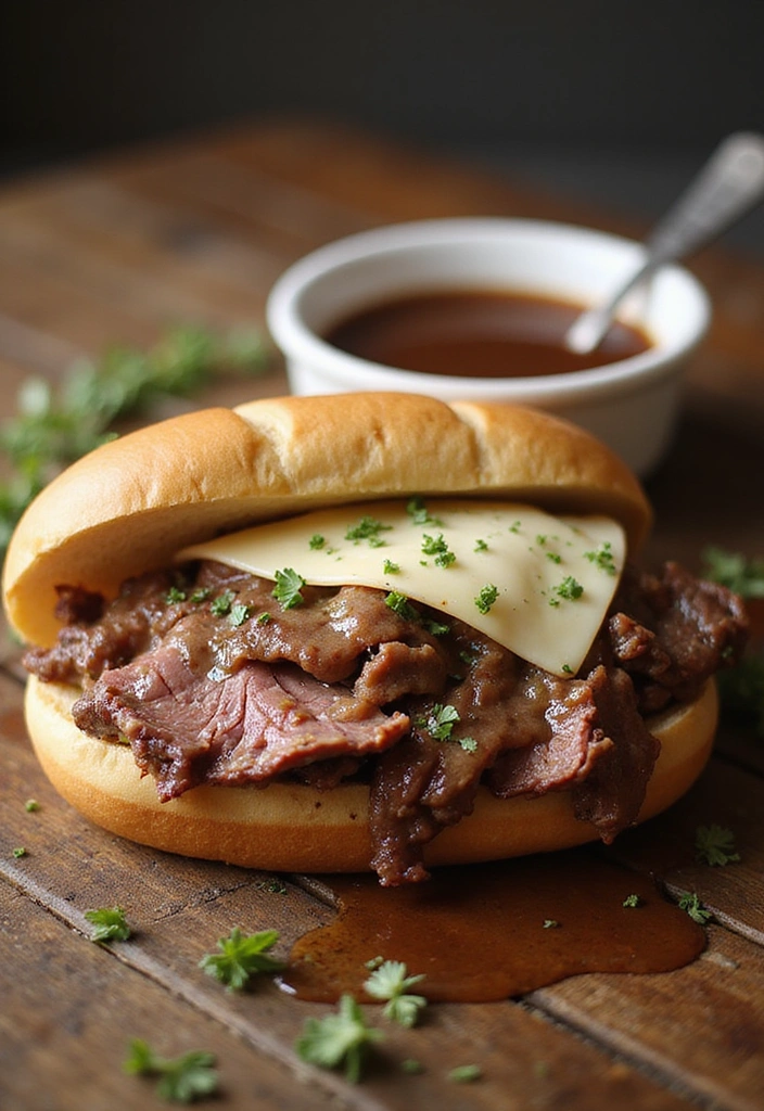 15 Au Ju Sandwiches That Will Make Family Dinner a Hit (Even the Kids Will Love #6!) - 1. Classic French Dip Sandwich