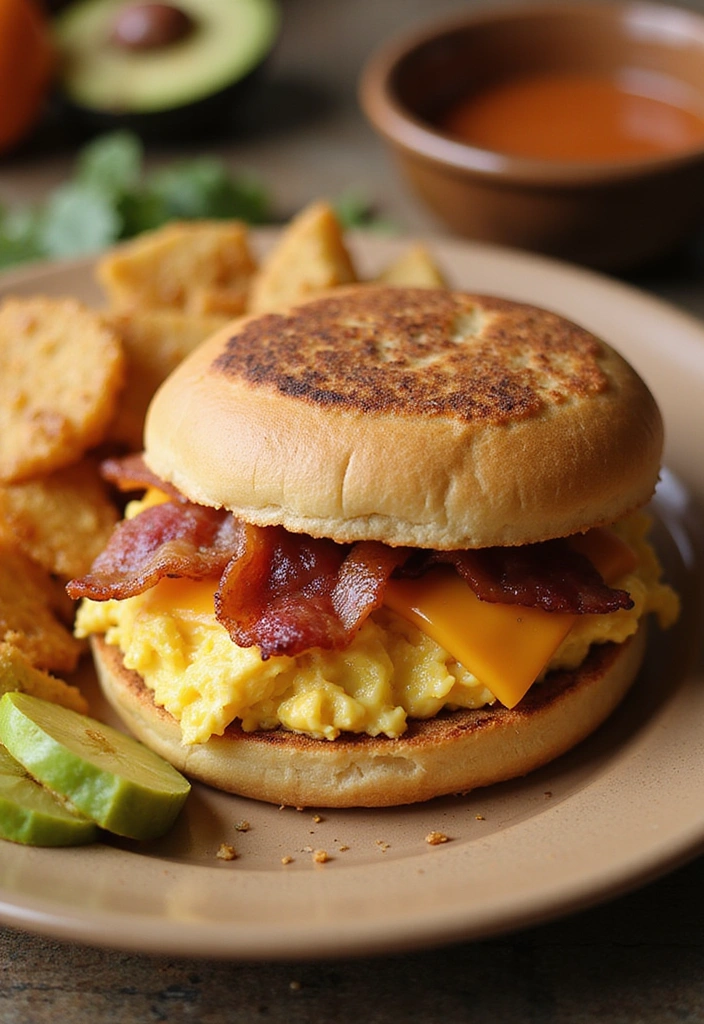 15 Au Ju Sandwiches That Will Make Family Dinner a Hit (Even the Kids Will Love #6!) - 12. Breakfast Au Ju Sandwich