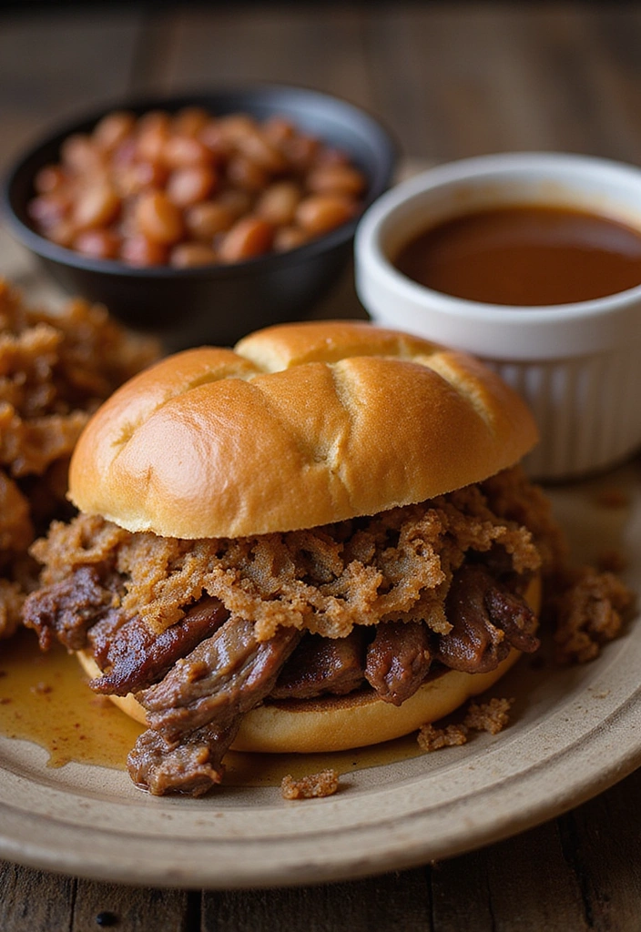 15 Au Ju Sandwiches That Will Make Family Dinner a Hit (Even the Kids Will Love #6!) - 9. Smoked Brisket Au Ju Sandwich