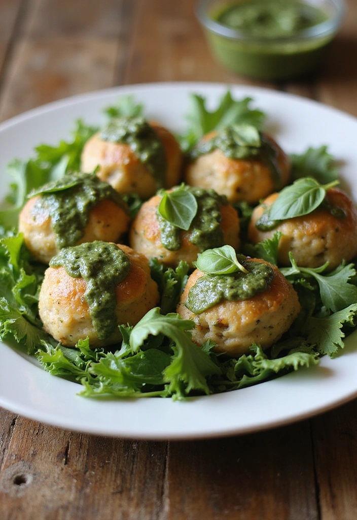 15 Irresistible Mozzarella Stuffed Meatballs That'll Make Your Guests Beg for the Recipe! - 3. Herbed Chicken Mozzarella Meatballs