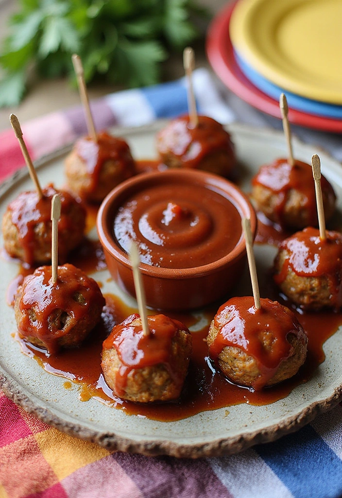 15 Irresistible Mozzarella Stuffed Meatballs That'll Make Your Guests Beg for the Recipe! - 4. BBQ Mozzarella Stuffed Meatballs