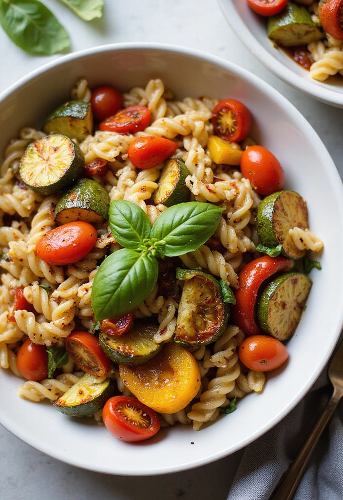 15 Vibrant Spring Vegetable Pasta Recipes That'll Brighten Your Dinner Table! - 3. Roasted Vegetable Pasta Primavera