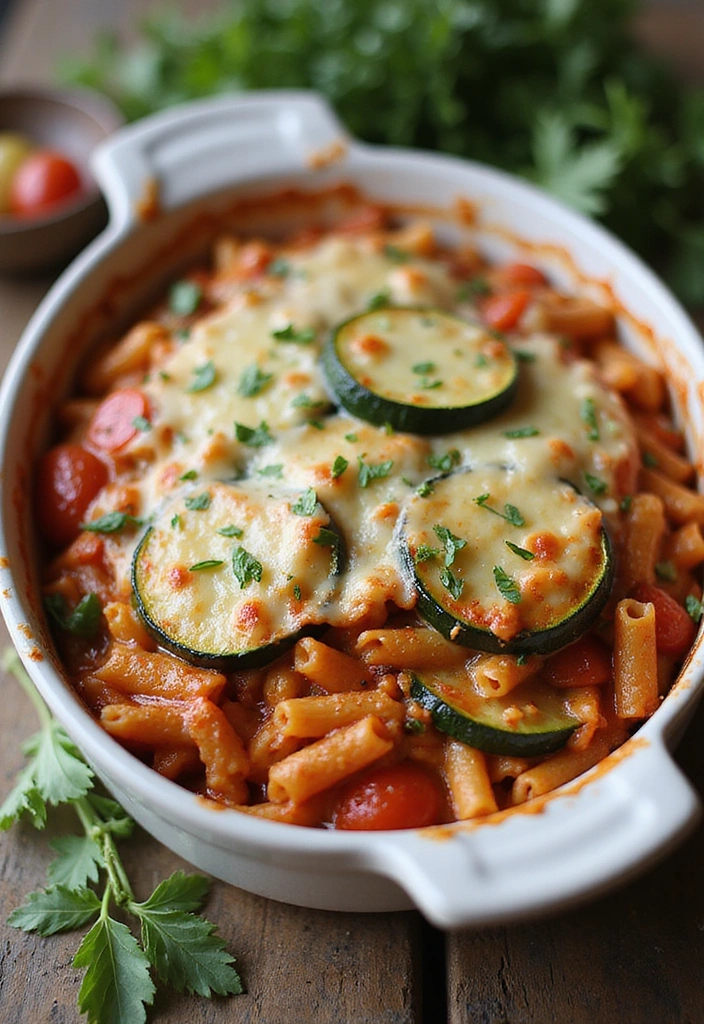 15 Vibrant Spring Vegetable Pasta Recipes That'll Brighten Your Dinner Table! - 6. Tomato and Zucchini Pasta Bake