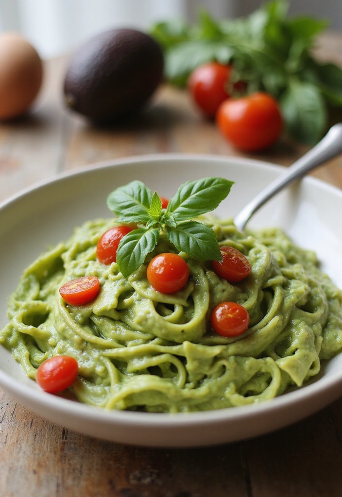 21 Healthy Dinner Ideas That Are So Easy, You'll Have Dinner Ready in 30 Minutes! - 12. Creamy Avocado Pasta
