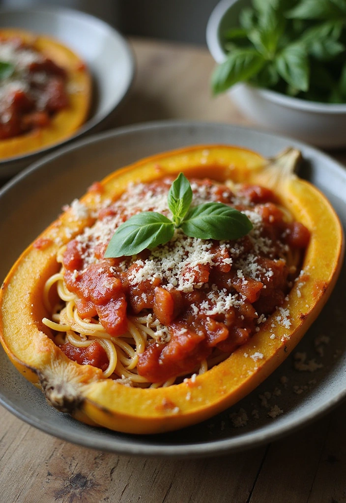 21 Healthy Dinner Ideas That Are So Easy, You'll Have Dinner Ready in 30 Minutes! - 13. Spaghetti Squash with Marinara Sauce