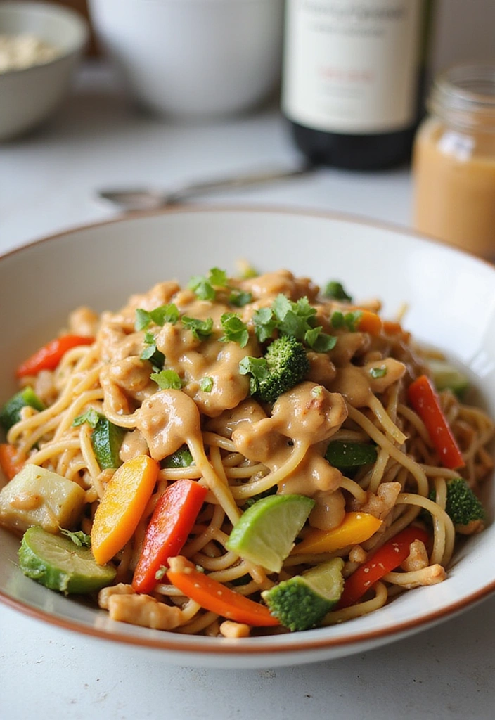 21 Healthy Dinner Ideas That Are So Easy, You'll Have Dinner Ready in 30 Minutes! - 19. Thai Peanut Noodle Salad