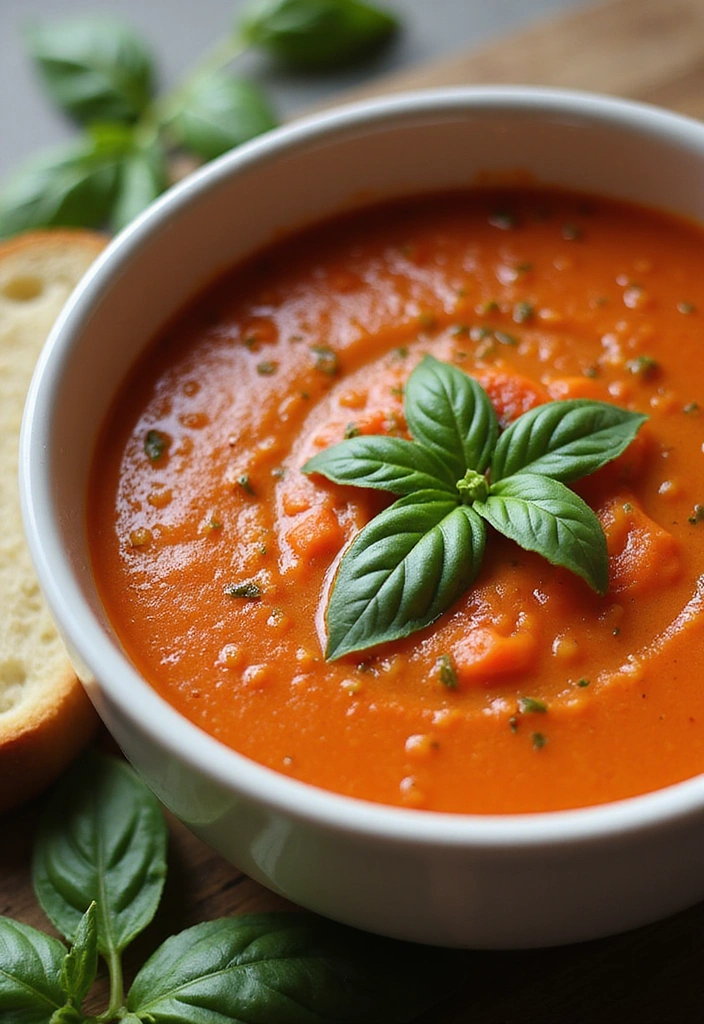 21 Healthy Dinner Ideas That Are So Easy, You'll Have Dinner Ready in 30 Minutes! - 21. Creamy Tomato Basil Soup