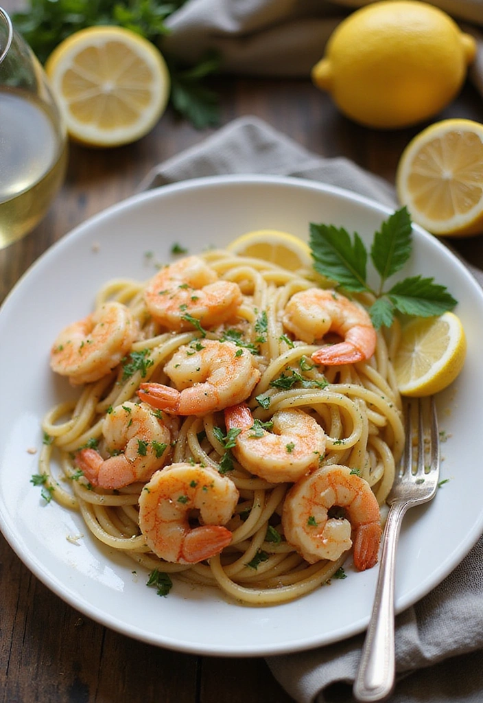 25 Cheap Dinner Recipes That Taste Gourmet (You’ll Be Shocked by #12!) - 11. Lemon Garlic Shrimp Pasta