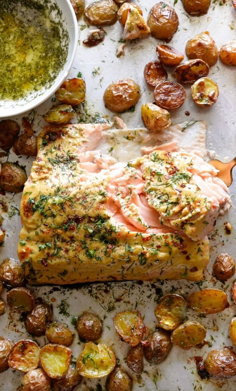 Easy Sheet Pan Salmon with Roasted Dill Potatoes Recipe