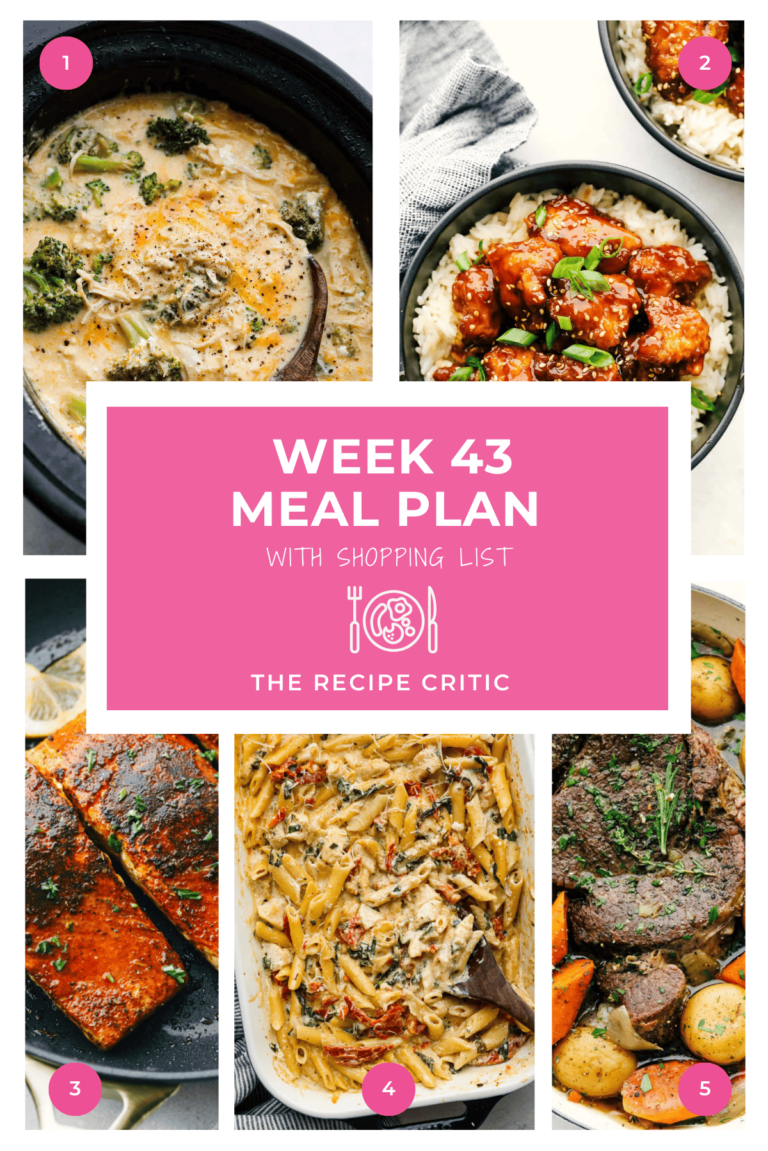 Delicious Weekly Meal Plan #43 – Easy, Family-Friendly Recipes