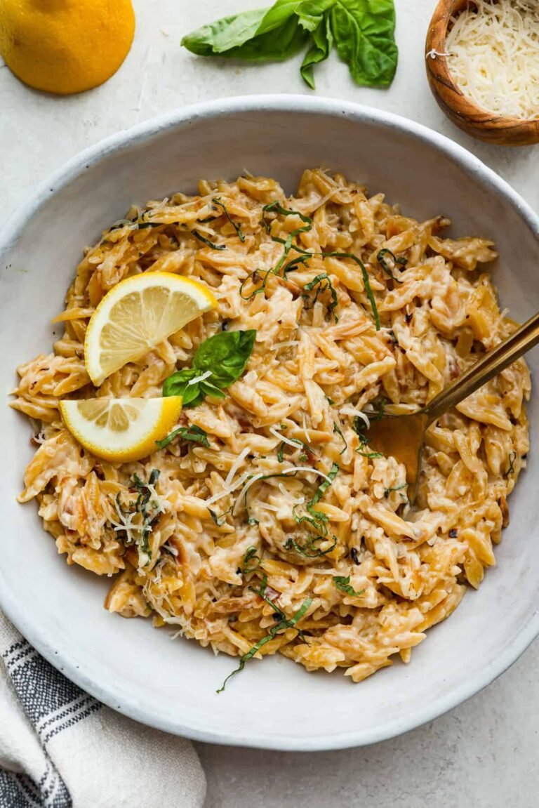Creamy Lemon Orzo Recipe – Easy, Zesty, and Comforting Pasta Dish