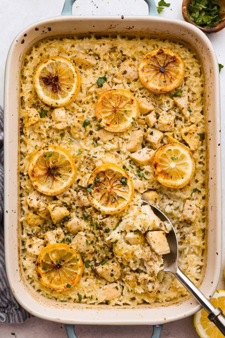 Creamy Lemon Chicken Casserole – Easy, Zesty & Family-Friendly Dinner