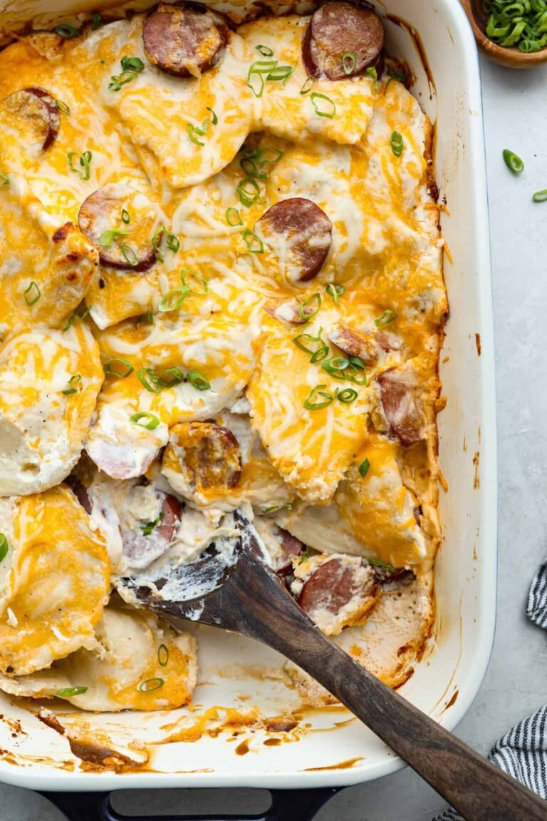 Cheesy Kielbasa Pierogi Casserole – Easy Comfort Food Recipe
