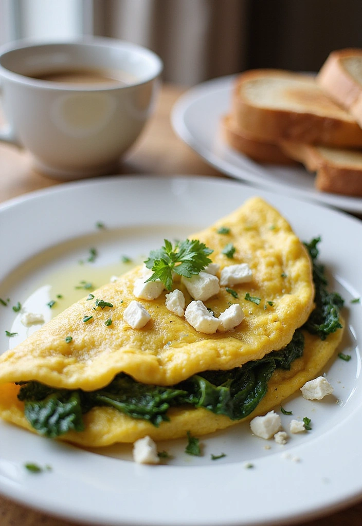 10 Healthy Meals You Can Whip Up in 15 Minutes (Your Taste Buds Will Thank You!) - 5. Spinach & Feta Omelette