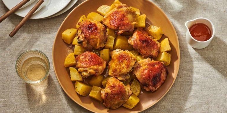 Greek Honey Mustard Chicken & Roasted Potatoes | Easy One-Pan Meal
