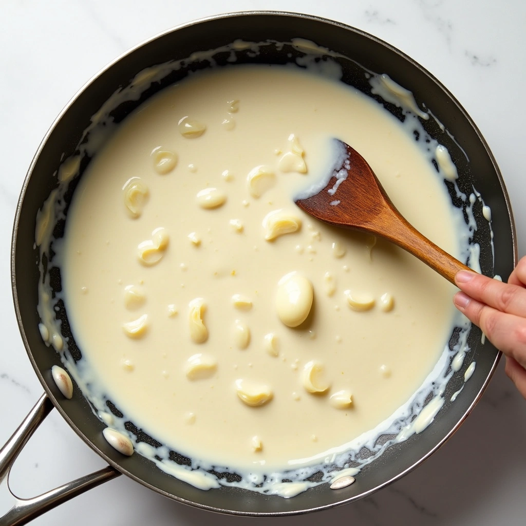 Creamy Garlic Shrimp Pasta Recipe: Quick, Easy, and Full of Flavor - Step 5: Make the Sauce
