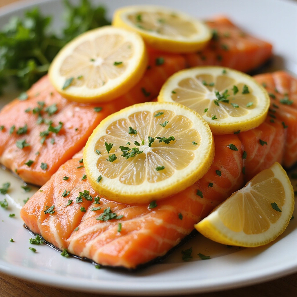 How to Make Flavorful Baked Salmon with Lemon and Herbs for Gestational Diabetes - Step 6: Add Lemon Slices