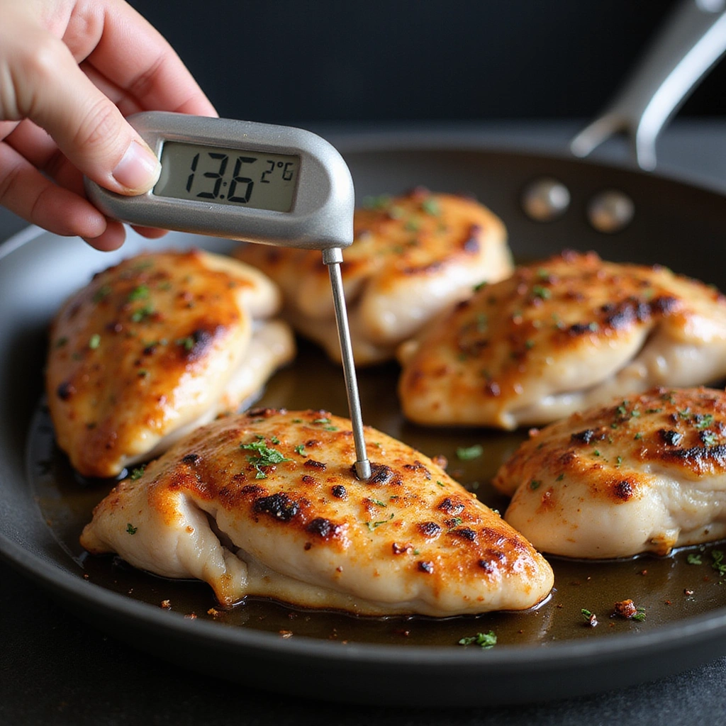 How to Make Juicy Garlic Herb Chicken: A Flavor Explosion - Step 5: Check for Doneness