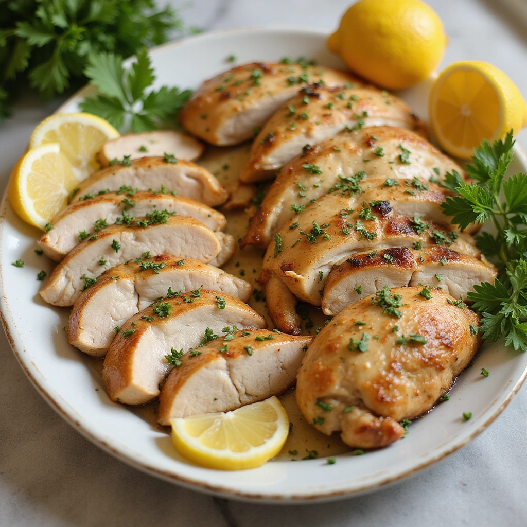 How to Make Juicy Garlic Herb Chicken: A Flavor Explosion - Step 7: Slice and Serve