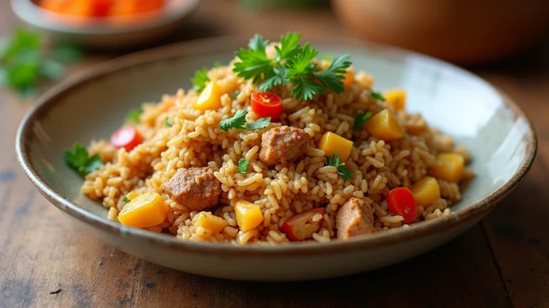 Savory Cowboy Fried Rice: A Flavor-Packed Dish with Tender Pulled Pork
