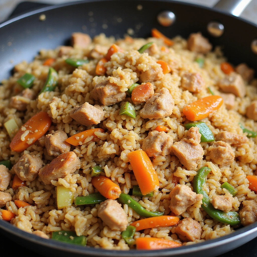 Savory Cowboy Fried Rice: A Flavor-Packed Dish with Tender Pulled Pork - Step 5: Add the Rice