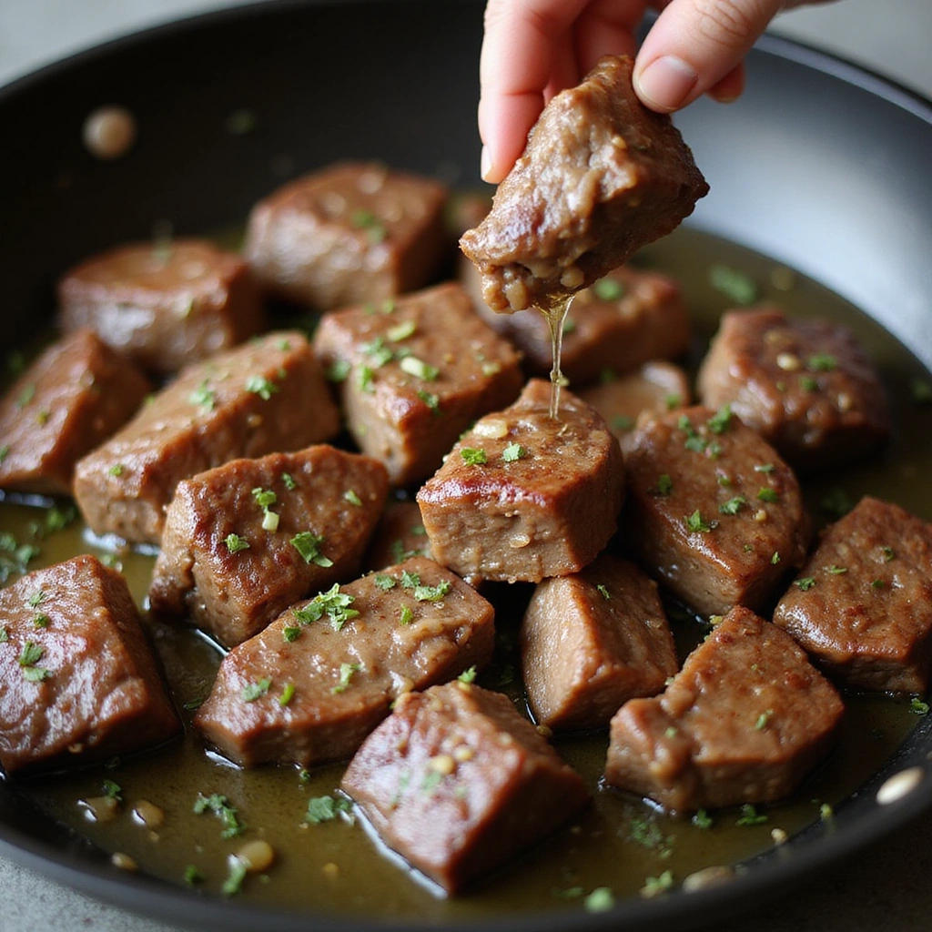 Savory Garlic Butter Steak Bites: Quick and Delicious - Step 5: Coat the Steak Bites
