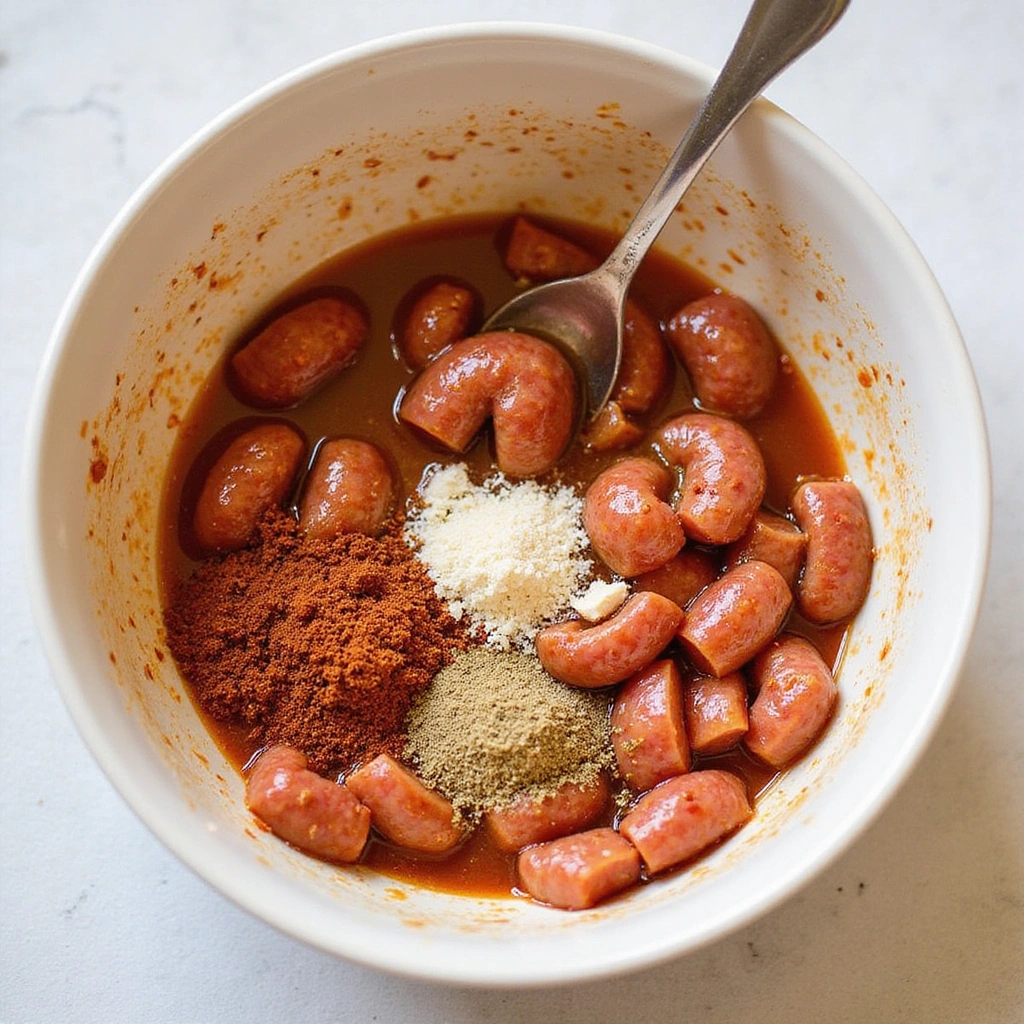 Spicy Kilbasa Sausage Skewers: A Bold Flavor Explosion for Your Grill - Step 2: Marinate the Sausage