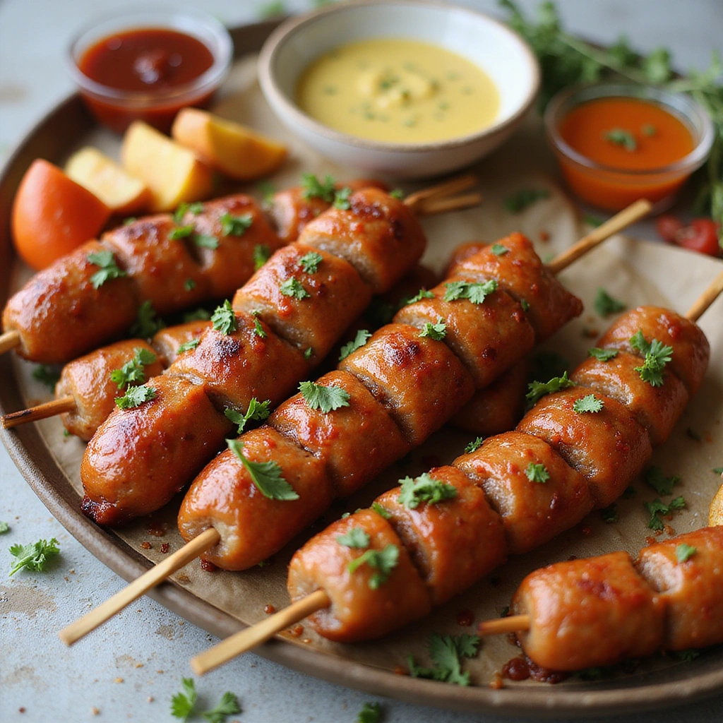 Spicy Kilbasa Sausage Skewers: A Bold Flavor Explosion for Your Grill - Step 8: Serve and Enjoy