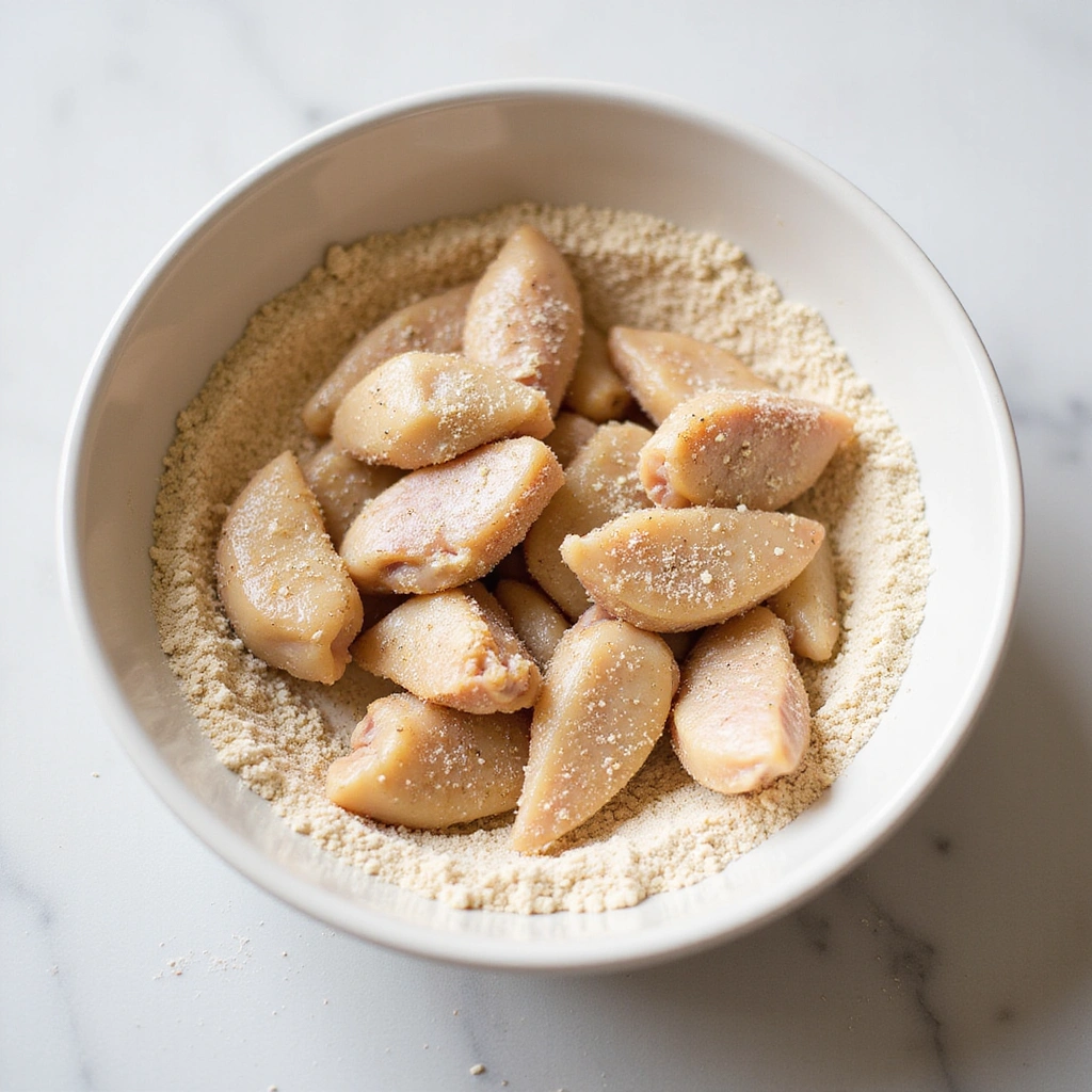 Sweet and Sour Chicken Recipe: Quick, Easy, and Family-Friendly - Step 3: Coat Chicken with Cornstarch