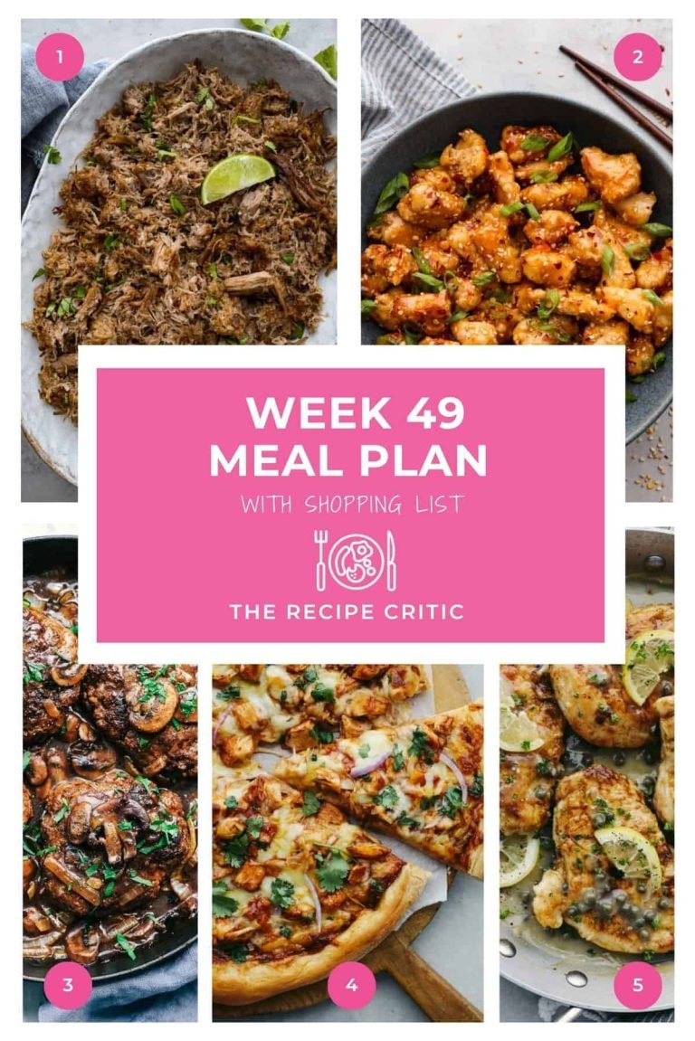 Delicious Weekly Meal Plan #49 – Easy Family Dinner Recipes