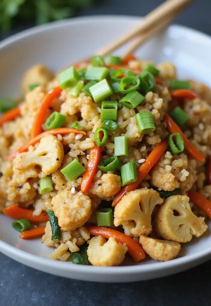 12 Healthy Meals You Can Make in 20 Minutes or Less (Your Taste Buds Will Thank You!) - 7. Cauliflower Rice Stir-Fry