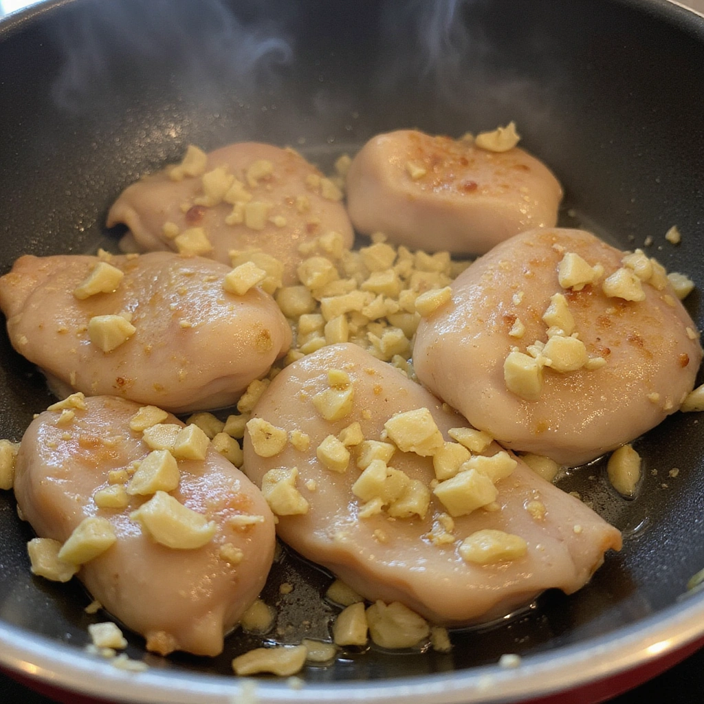 Quick and Easy 30-Minute One-Pan Lemon Garlic Chicken - Step 4: Sauté the Garlic