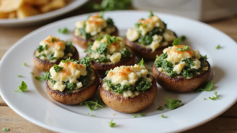 Savory Spinach and Feta Stuffed Mushrooms: Irresistible Appetizers for Any Occasion