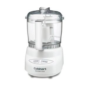 Cuisinart Mini-Prep Plus Food Processor, 24-Ounce Mini Food Processor to Chop Herbs, Vegetables, and Hard Cheese, 24-Ounce Work Bowl, Reversible Stainless Steel Blade, DLC-2A, White