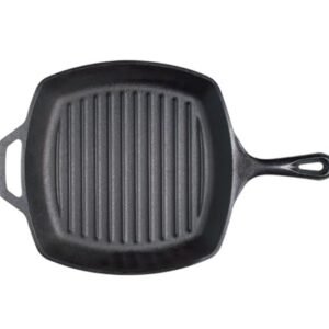 Lodge Cast Iron Grill Pan, Square, 10.5 Inch