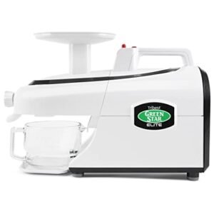 Tribest Greenstar GSE-5000 Elite Twin Gear Cold Press Slow Masticating Juicer (White)