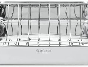 Cuisinart 16-Inch Roaster, Chef's Classic Rectangular Roaster with Rack, Stainless Steel, 7117-16URP1