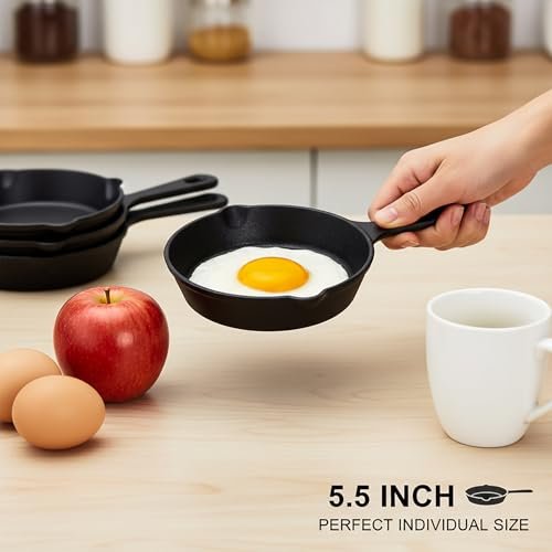 Hiceeden 4 Pack Small Cast Iron Skillet Review: A Cook’s Essential for All! - Image 5