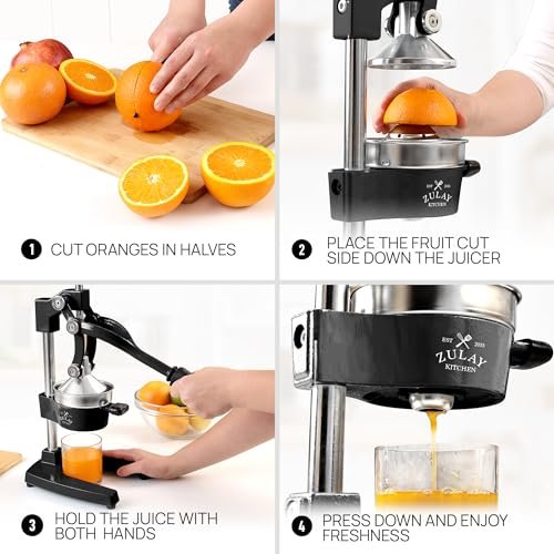 Zulay Kitchen Cast-Iron Orange Juice Squeezer Review for Home Cooks - Image 5