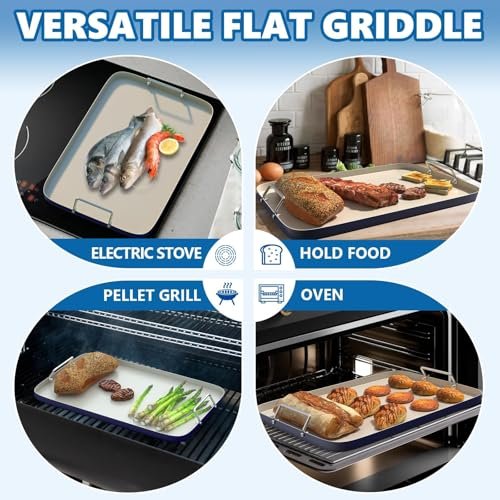 Discover the SafBbcue 20" x 13" Double Burner Griddle Pan Review for Your Grill - Image 3