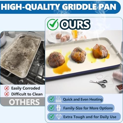 Discover the SafBbcue 20" x 13" Double Burner Griddle Pan Review for Your Grill - Image 7